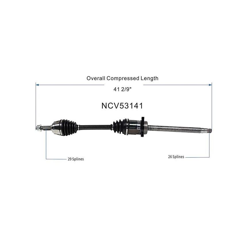 GSP NCV53141 04-09 Nissan Quest CV Axle Assembly  - Front Right