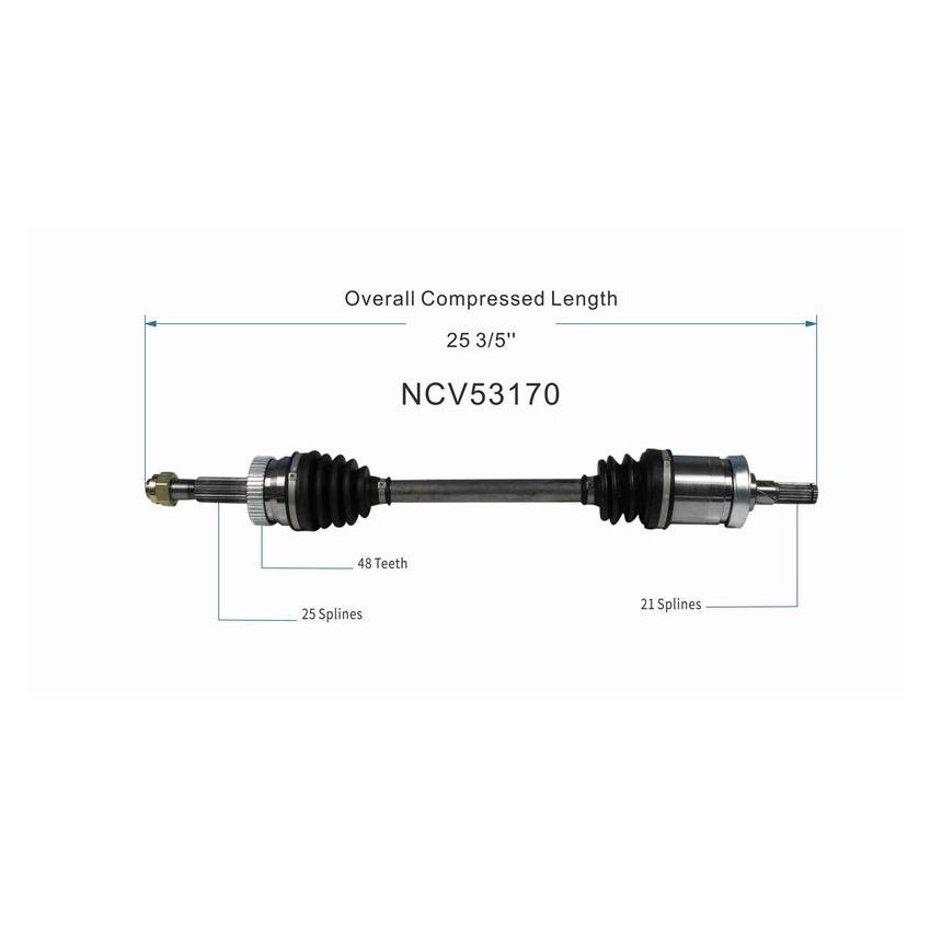 GSP NCV53170 11-17 Nissan Juke CV Axle Assembly  - Rear