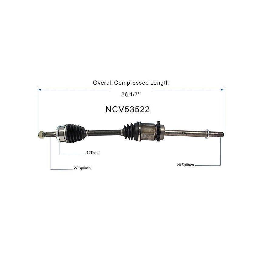 GSP NCV53522 93-97 Nissan Altima CV Axle Assembly  - Front Right