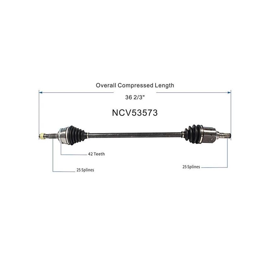 GSP NCV53573 00-06 Nissan Sentra (1.8) CV Axle Assembly  - Front Right