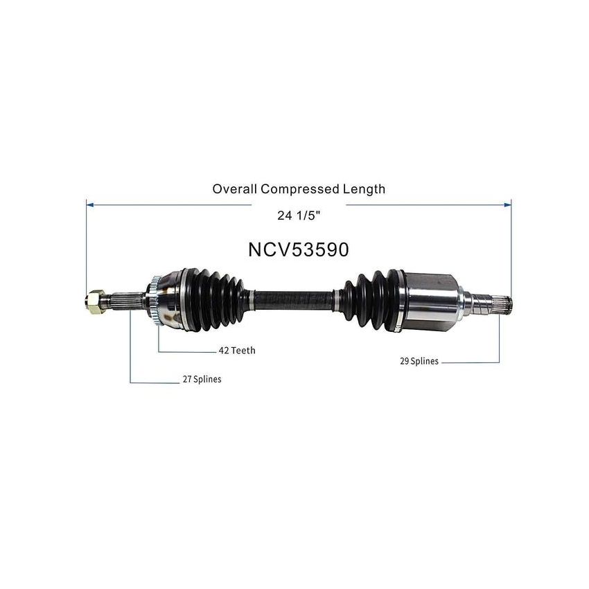 GSP NCV53590 02-06 Nissan Sentra (2.5) CV Axle Assembly  - Front Left