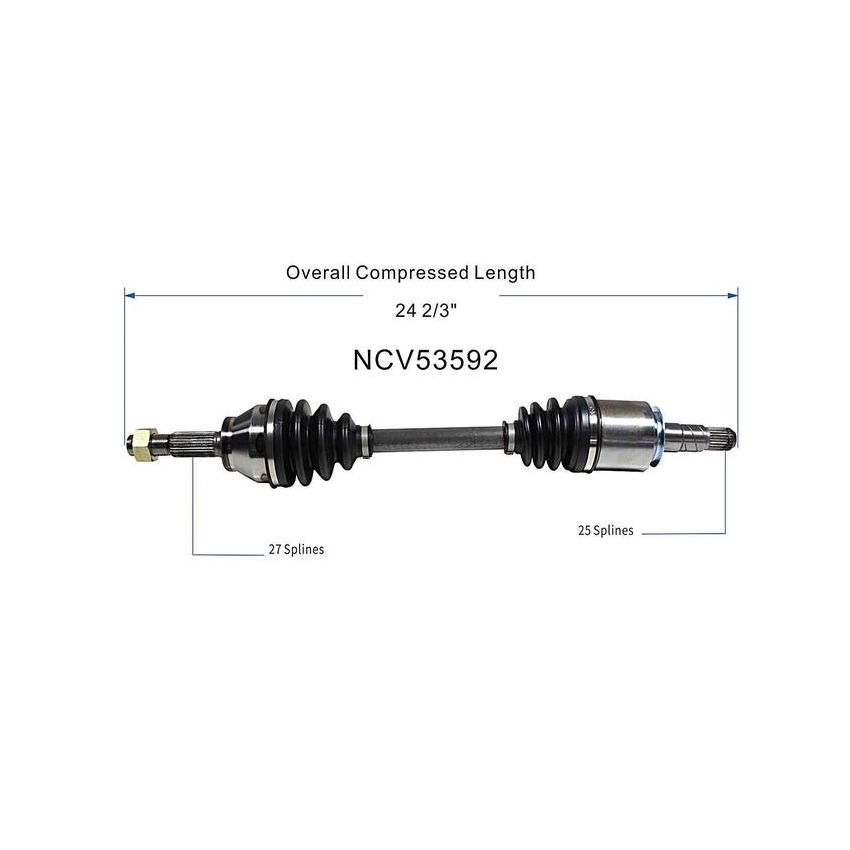 GSP NCV53592 INFINITI CV Axle Assembly  - Front Right