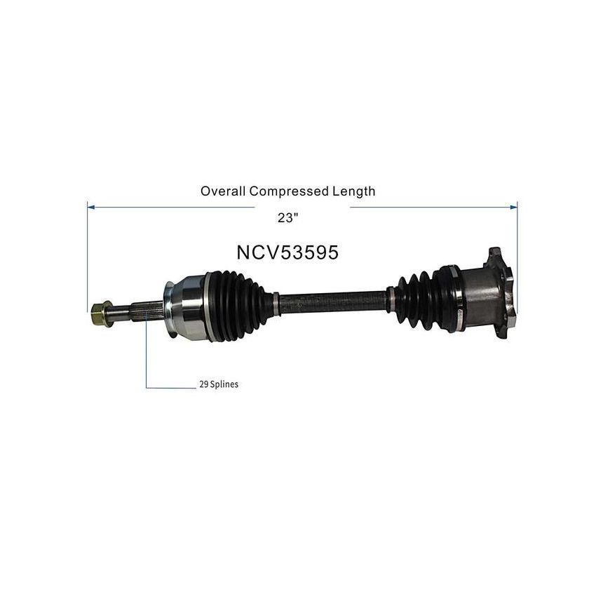 GSP NCV53595 INFINITI, Nissan CV Axle Assembly  - Front