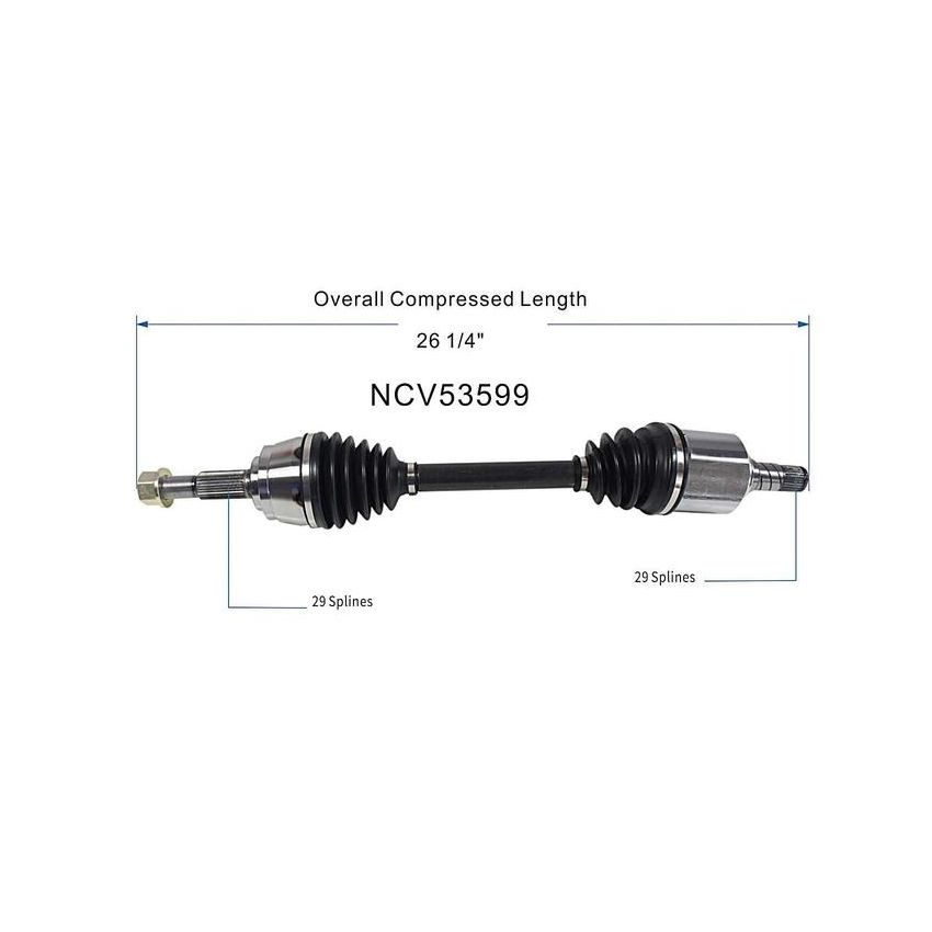GSP NCV53599 03-07 Nissan Murano CV Axle Assembly  - Front Left