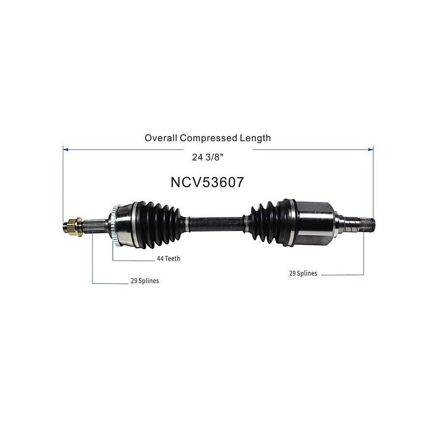 GSP NCV53607 Nissan (2.5, 3.5) CV Axle Assembly  - Front Left