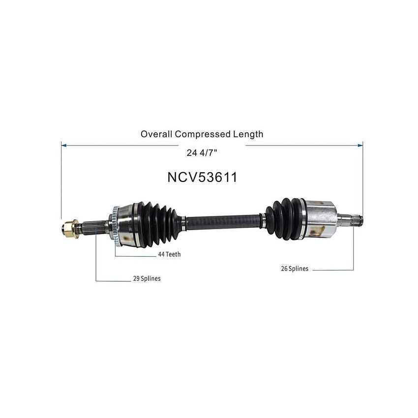 GSP NCV53611 Nissan (3.5) CV Axle Assembly  - Front Left