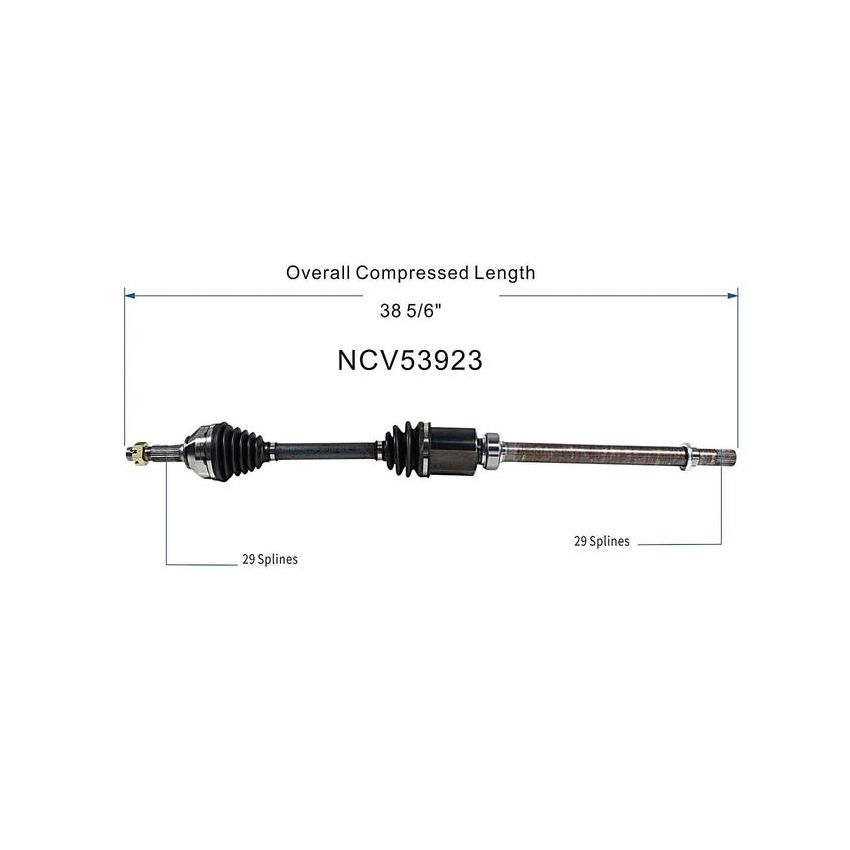 GSP NCV53923 Nissan (2.5) CV Axle Assembly  - Front Right