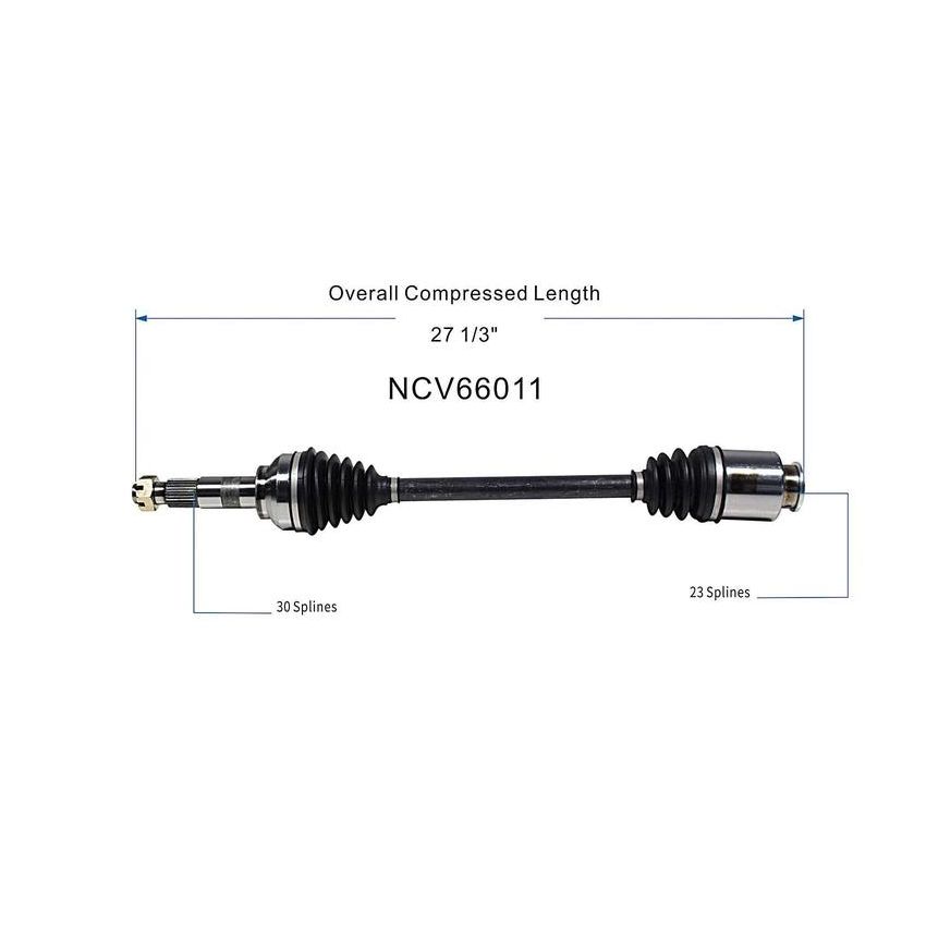 GSP NCV66011 Subaru (Sedan - 4WD) CV Axle Assembly  - Front