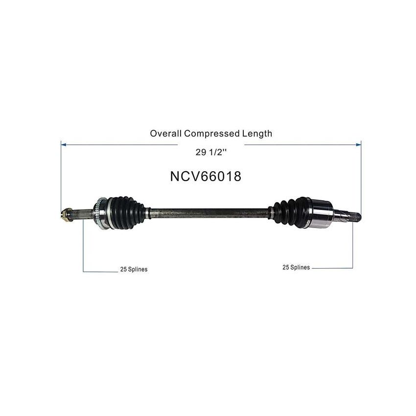 GSP NCV66018 Subaru (Sedan) CV Axle Assembly  - Rear Left