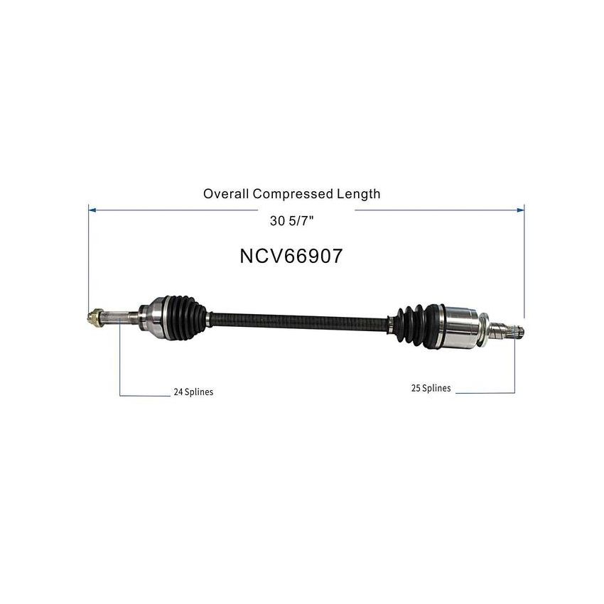 GSP NCV66907 Subaru (Sedan) CV Axle Assembly  - Rear Left
