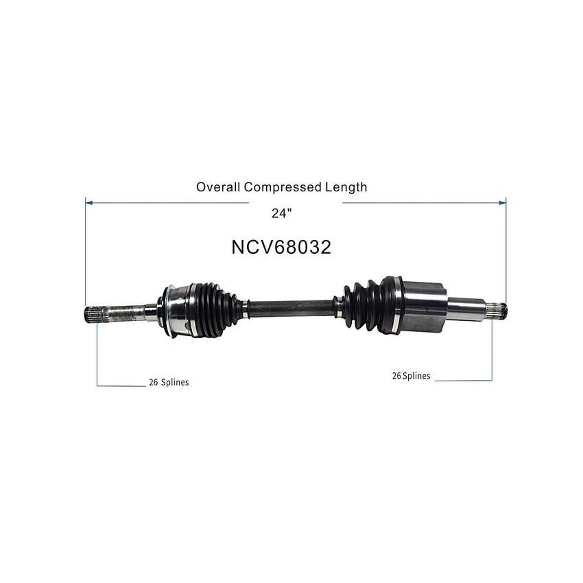 GSP NCV68032 Chevrolet, Suzuki (1.6, 2.0, 2.5 - 4WD) CV Axle Assembly  - Front Right