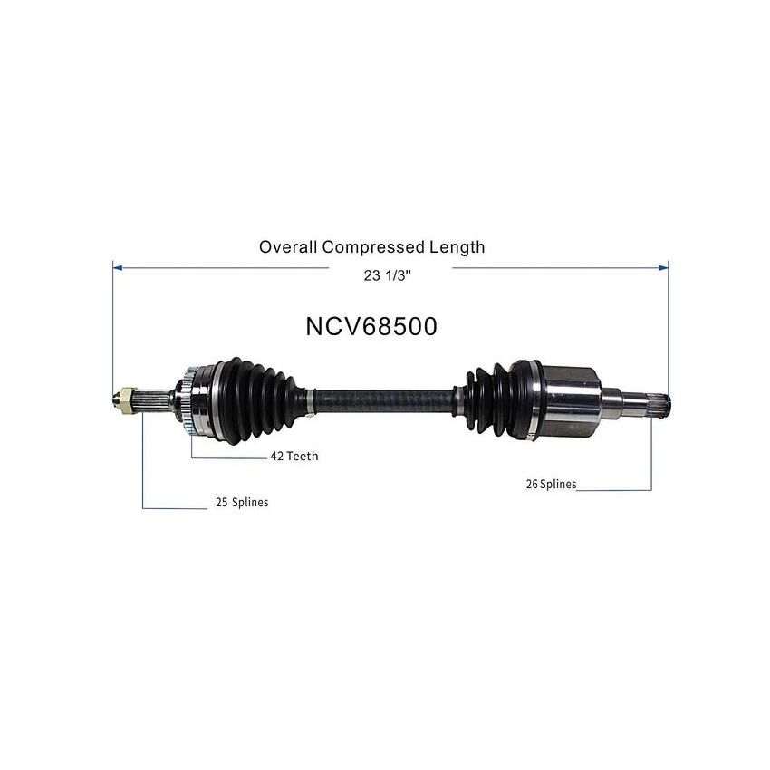GSP NCV68500 04-07 Suzuki Aerio CV Axle Assembly  - Front Left