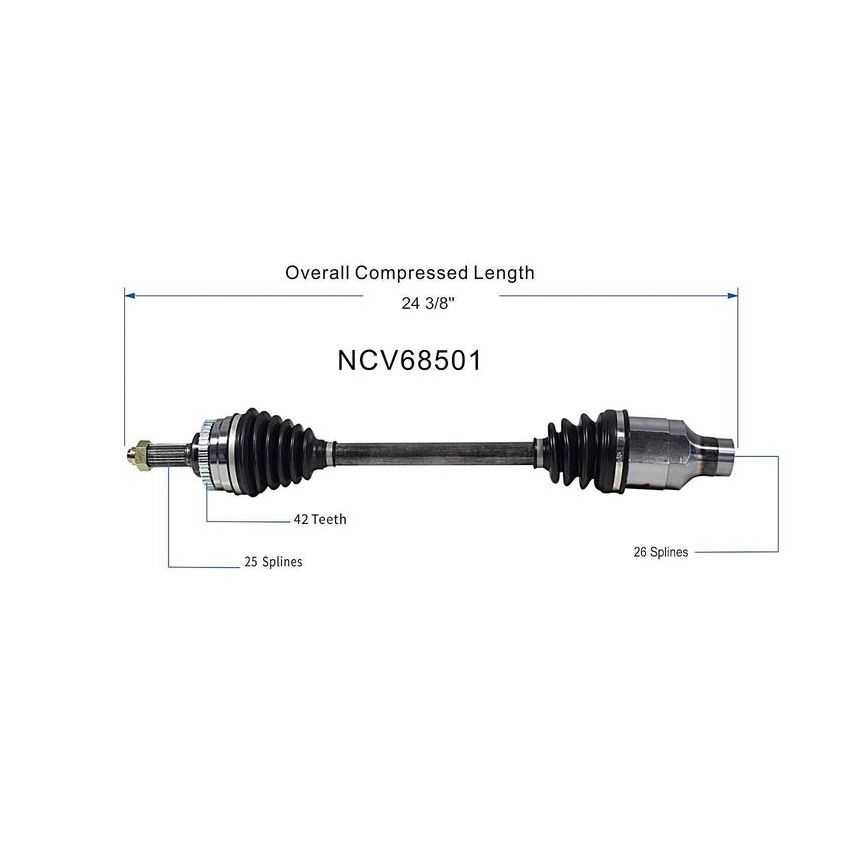 GSP NCV68501 04-07 Suzuki Aerio CV Axle Assembly  - Front Right