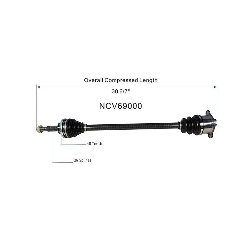 GSP NCV69000 04-10 Toyota Sienna (AWD) CV Axle Assembly  - Rear