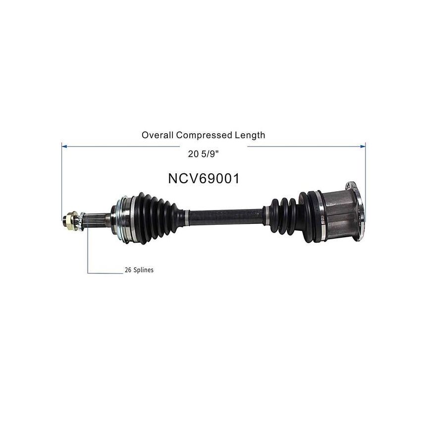 GSP NCV69001 Toyota (FWD) CV Axle Assembly  - Front