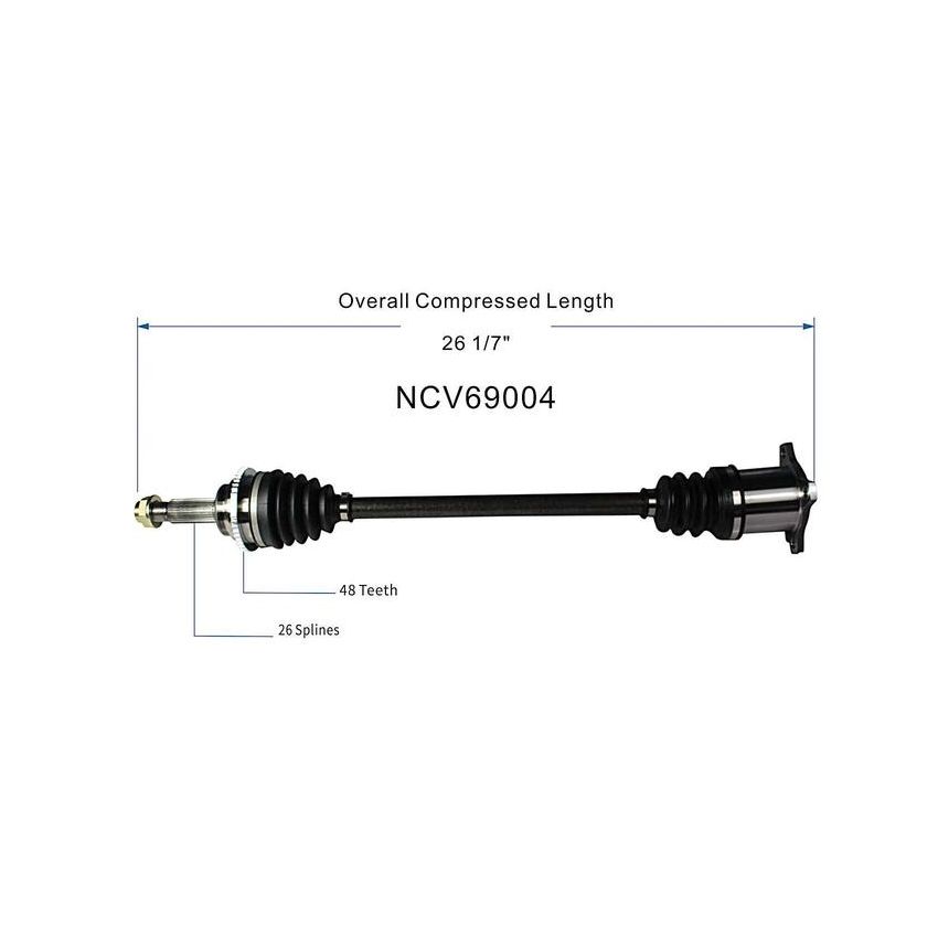 GSP NCV69004 Lexus, Toyota (3.3) CV Axle Assembly  - Rear