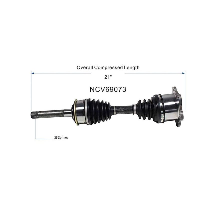GSP NCV69073 Toyota CV Axle Assembly  - Front
