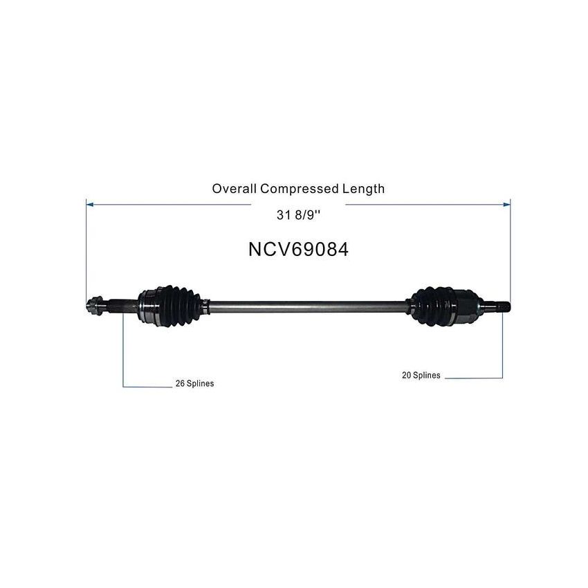 GSP NCV69084 Lexus CV Axle Assembly  - Rear