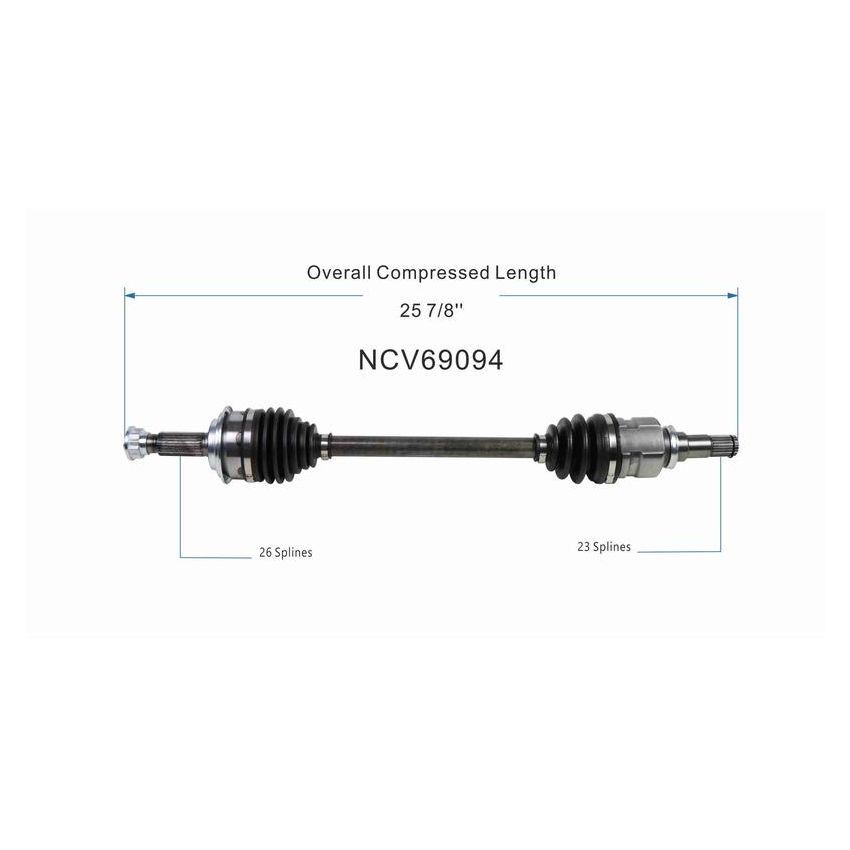 GSP NCV69094 15-18 Toyota Yaris CV Axle Assembly  - Front Left