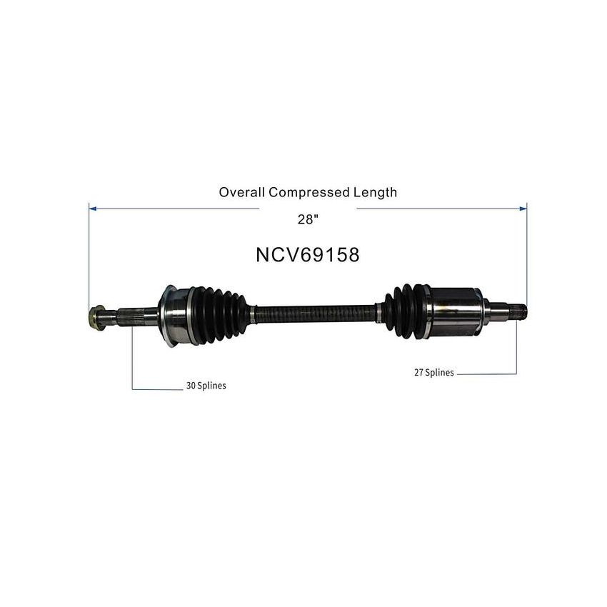 GSP NCV69158 Toyota CV Axle Assembly  - Front