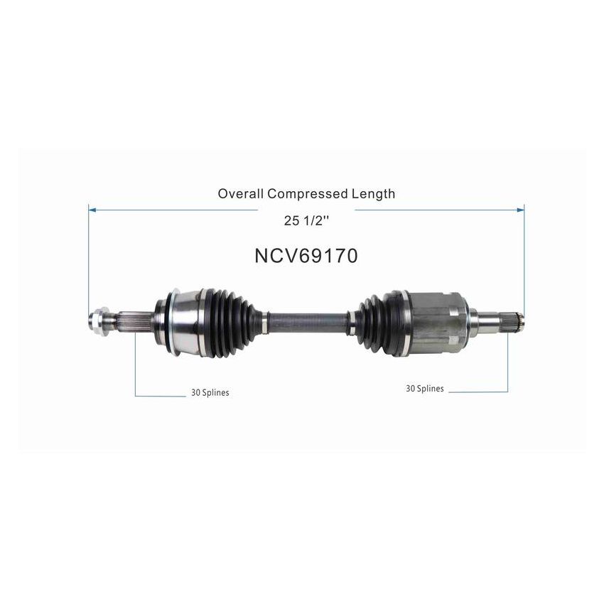 GSP NCV69170 Lexus, Toyota CV Axle Assembly  - Front