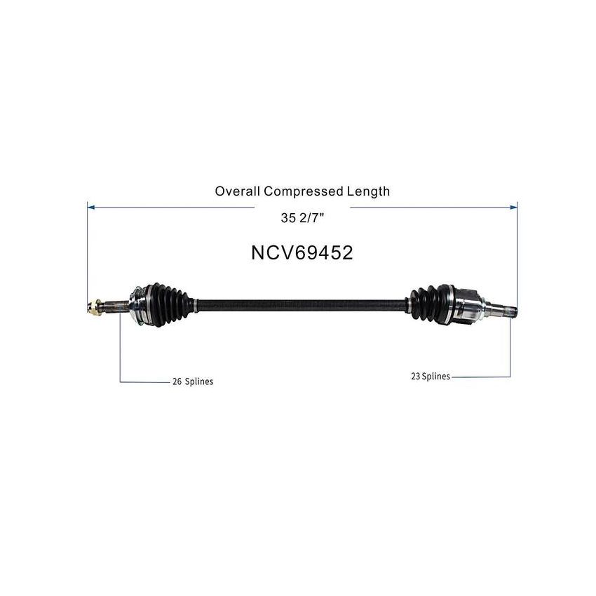 GSP NCV69452 06-18 Toyota Yaris CV Axle Assembly  - Front Right