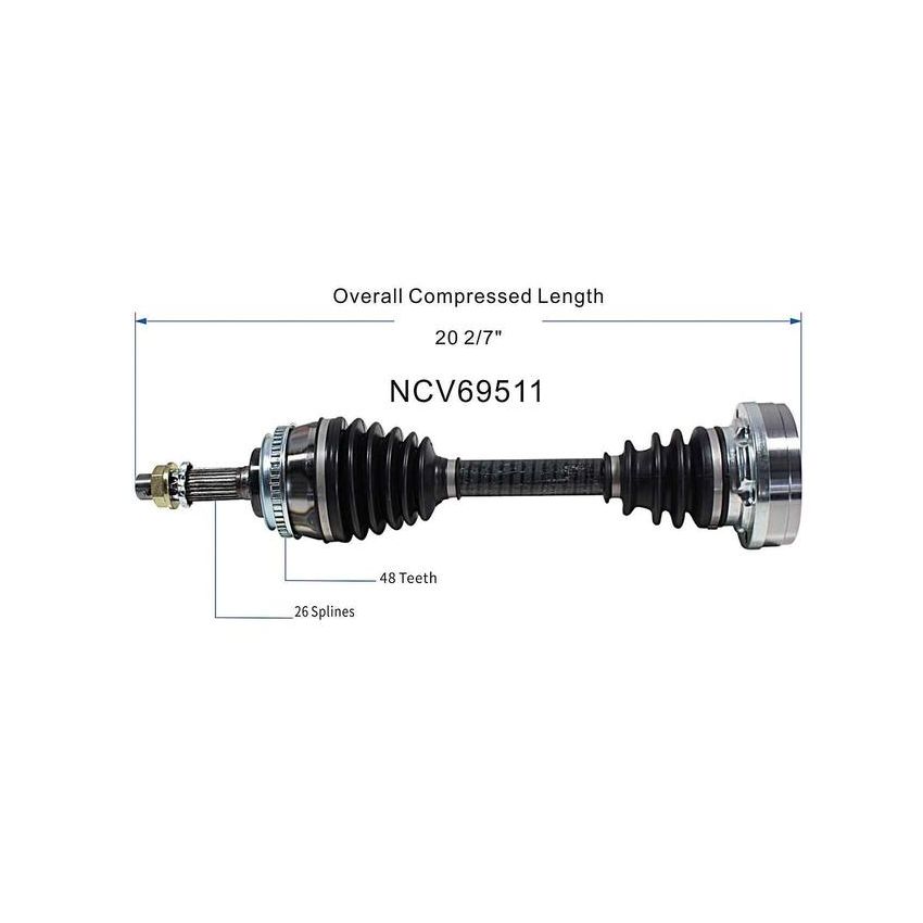 GSP NCV69511 Lexus, Toyota (FWD) CV Axle Assembly  - Front