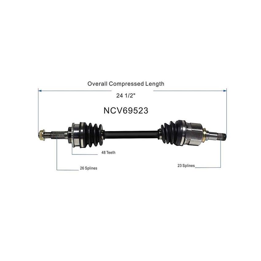 GSP NCV69523 Toyota CV Axle Assembly  - Front Left