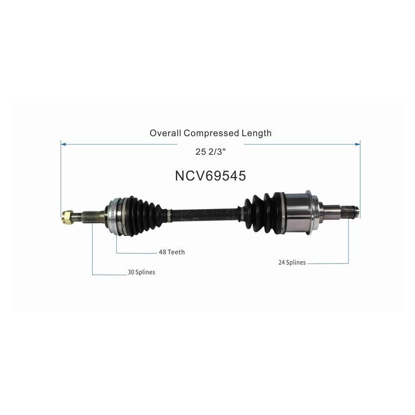 GSP NCV69545 Lexus, Toyota (3.0) CV Axle Assembly  - Front Left