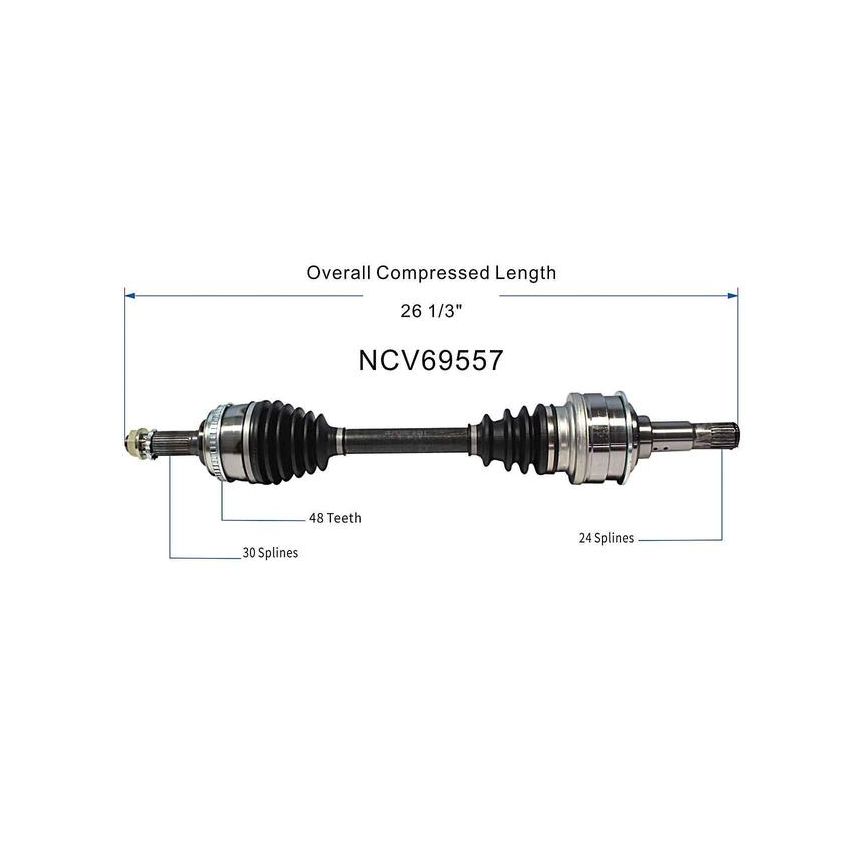 GSP NCV69557 Lexus, Toyota (3.0) CV Axle Assembly  - Front Left