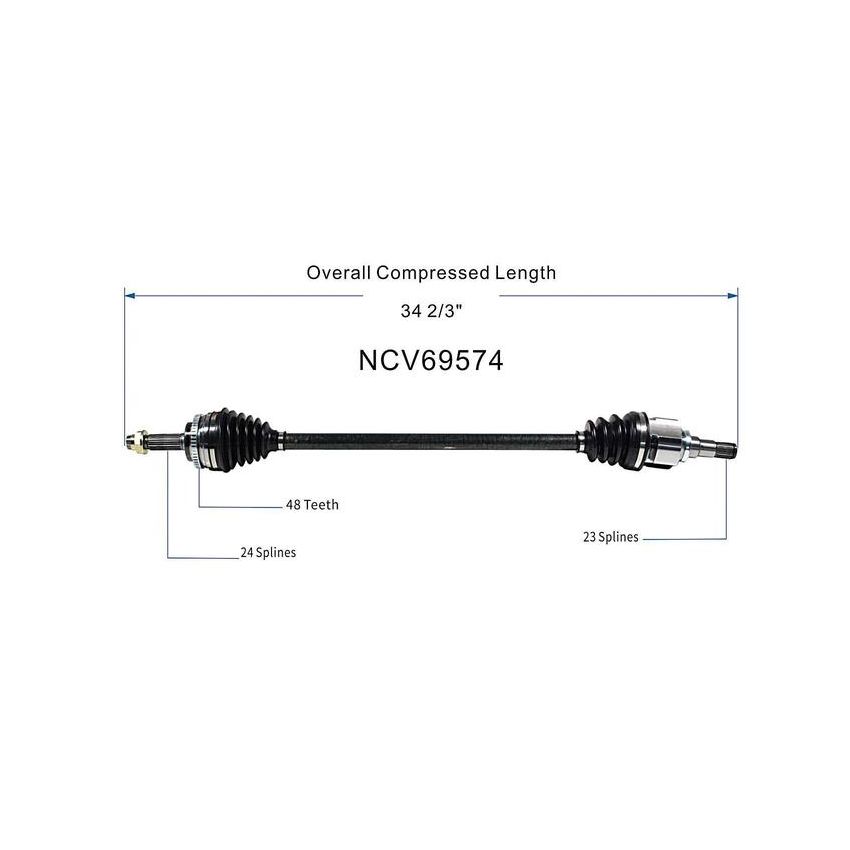 GSP NCV69574 Scion, Toyota CV Axle Assembly  - Front Right