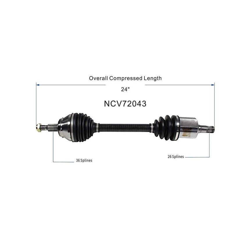 GSP NCV72043 Volkswagen (2.5) CV Axle Assembly  - Front Left