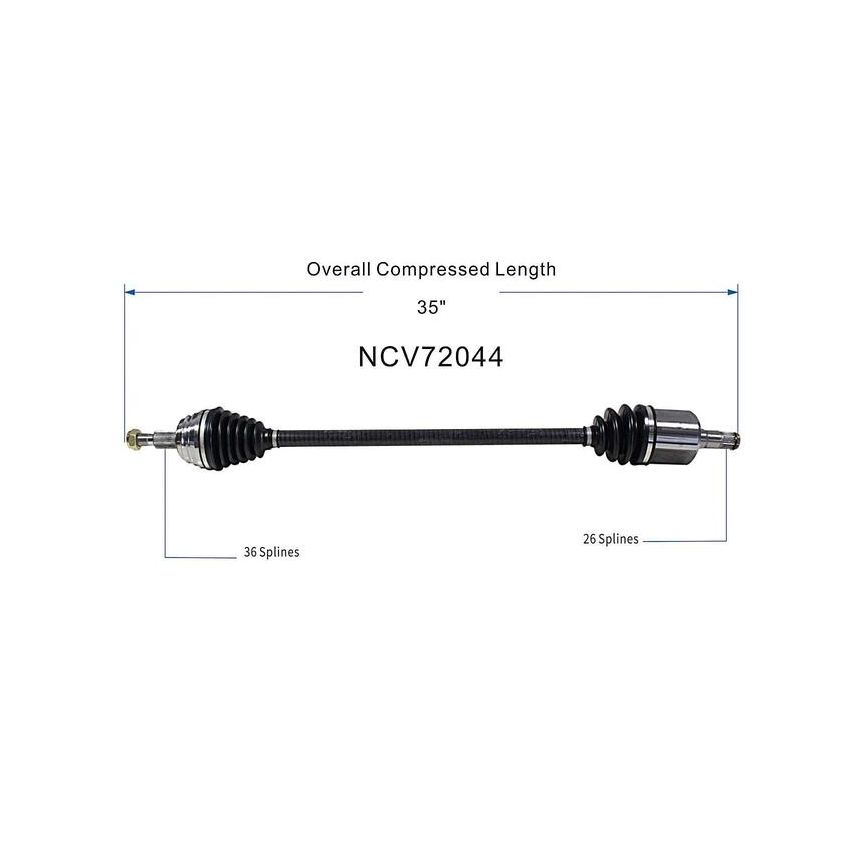 GSP NCV72044 03-05 Volkswagen Beetle CV Axle Assembly  - Front Right