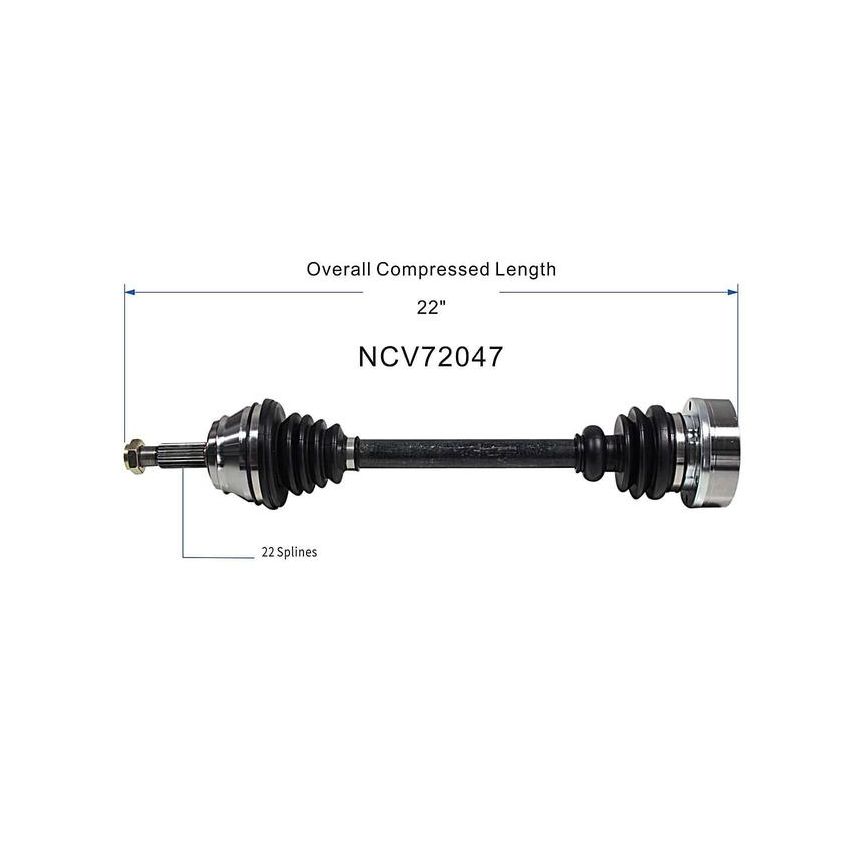GSP NCV72047 Volkswagen (2.0) CV Axle Assembly  - Front Left
