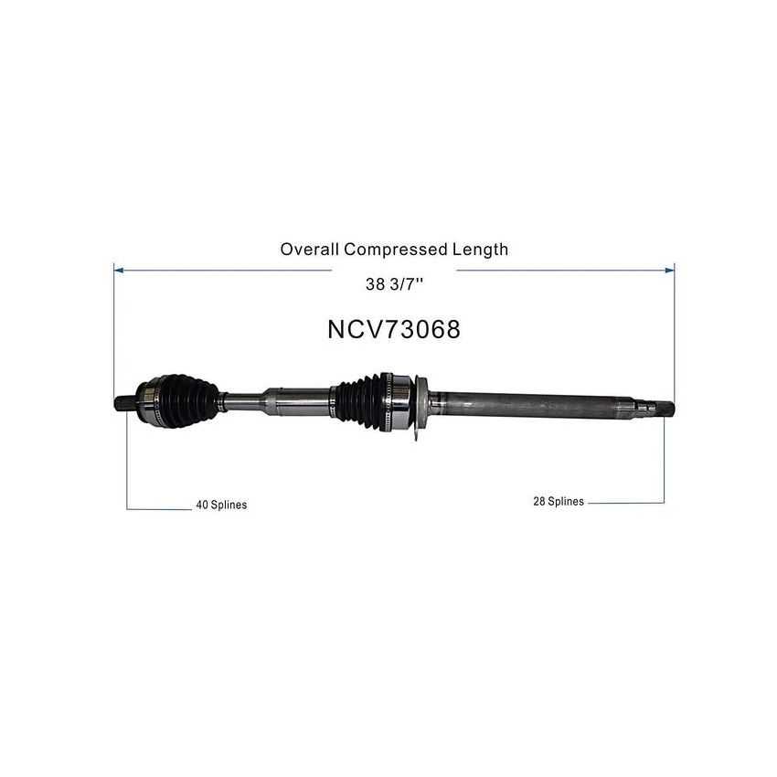 GSP NCV73068 15-17 Volvo XC60 (2.0 - AWD/FWD) CV Axle Assembly  - Front Right