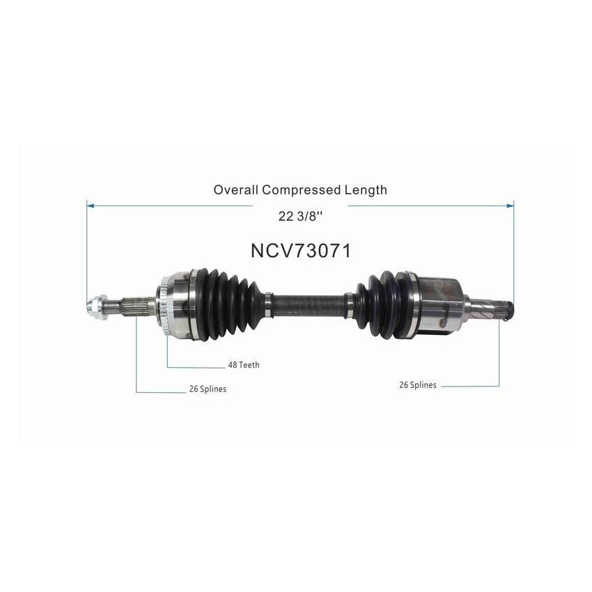 GSP NCV73071 Volvo CV Axle Assembly  - Front Left