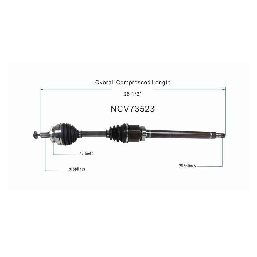 GSP NCV73523 Volvo (FWD) CV Axle Assembly  - Front Right