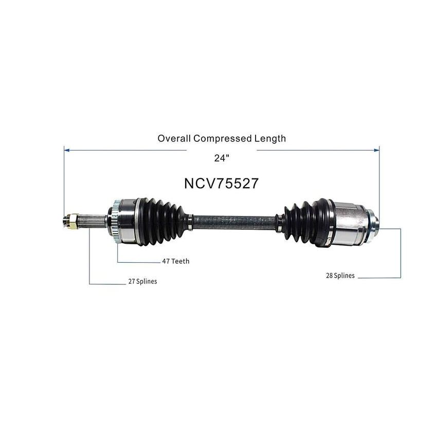 GSP NCV75527 04-06 Kia Amanti CV Axle Assembly  - Front Right