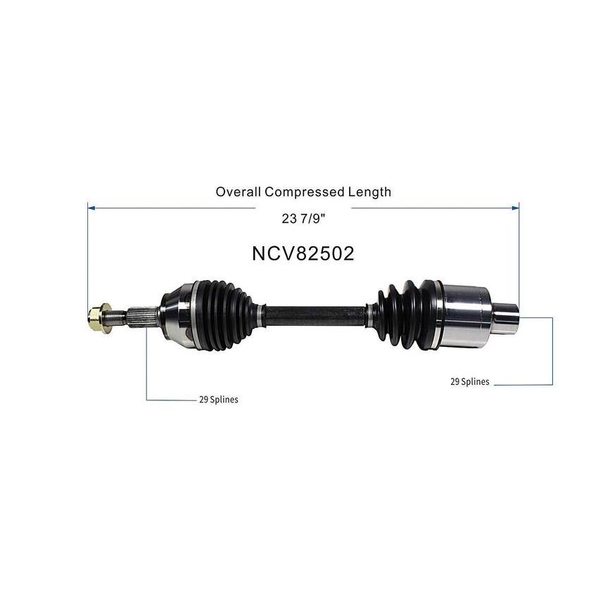 GSP NCV82502 Jeep (3.0, 3.7, 4.7, 5.7, 6.1) CV Axle Assembly  - Front Right