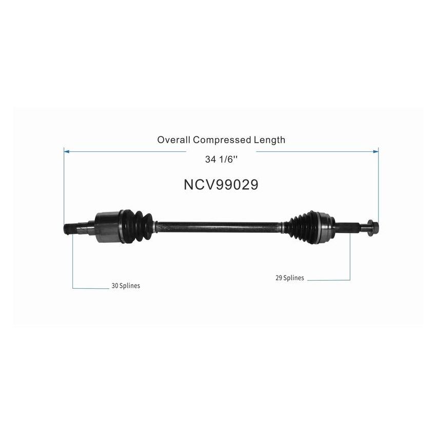 GSP NCV99029 Tesla CV Axle Assembly  - Rear