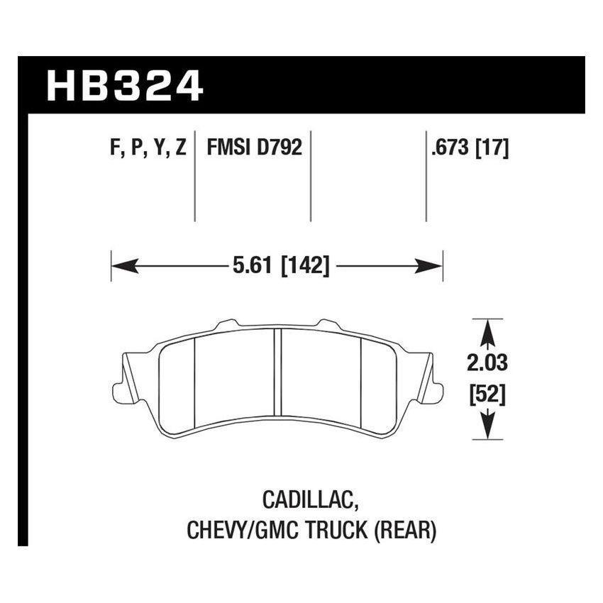 Hawk Performance HB324Y.673 LTS Disc Brake Pad