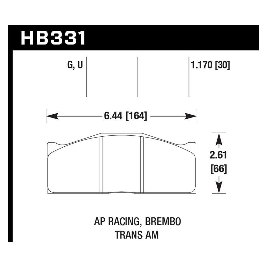 Hawk Performance HB331Q1.17 DTC-80 Disc Brake Pad