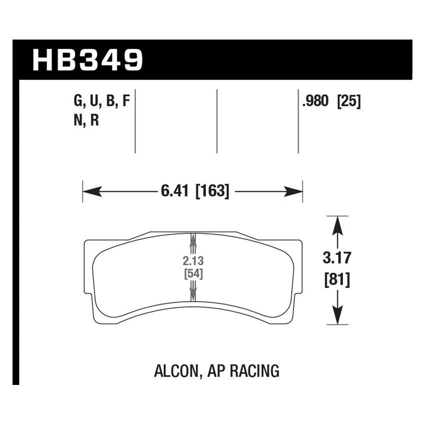 Hawk Performance HB349U.980 DTC-70 Disc Brake Pad