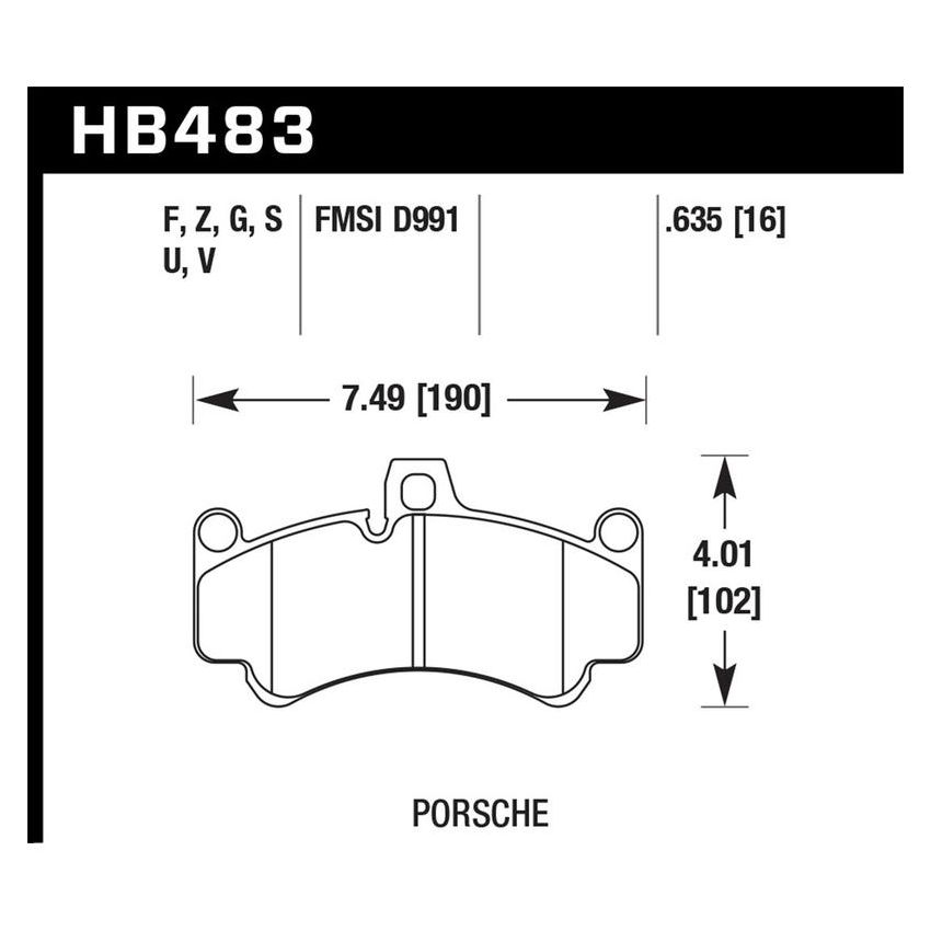 Hawk Performance HB483U.635 DTC-70 Disc Brake Pad