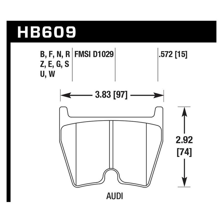 Hawk Performance HB609Z.572 Performance Ceramic Disc Brake Pad