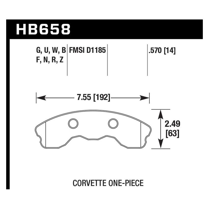 Hawk Performance HB658Q.570 DTC-80 Disc Brake Pad