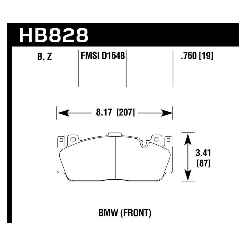 Hawk Performance HB828U.760 DTC-70 Disc Brake Pad