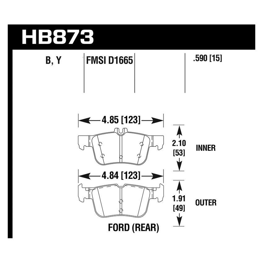 Hawk Performance HB873Y.590 LTS Disc Brake Pad