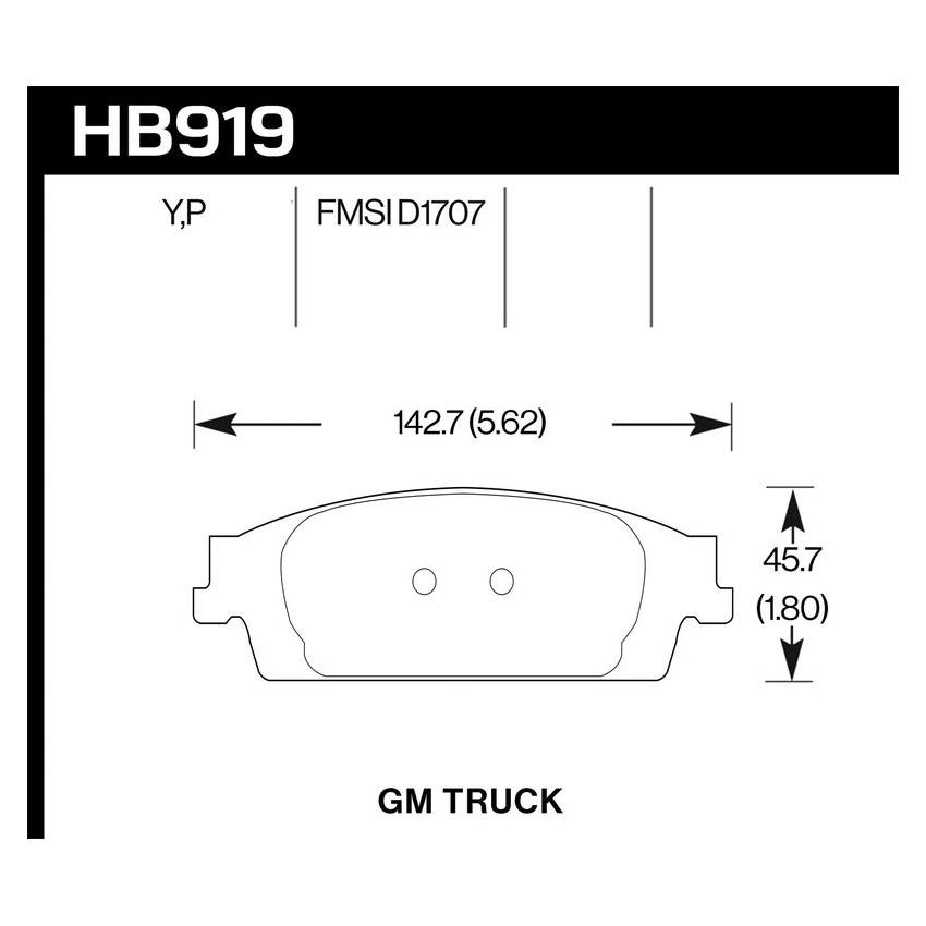 Hawk Performance HB919Y.670 LTS Disc Brake Pad