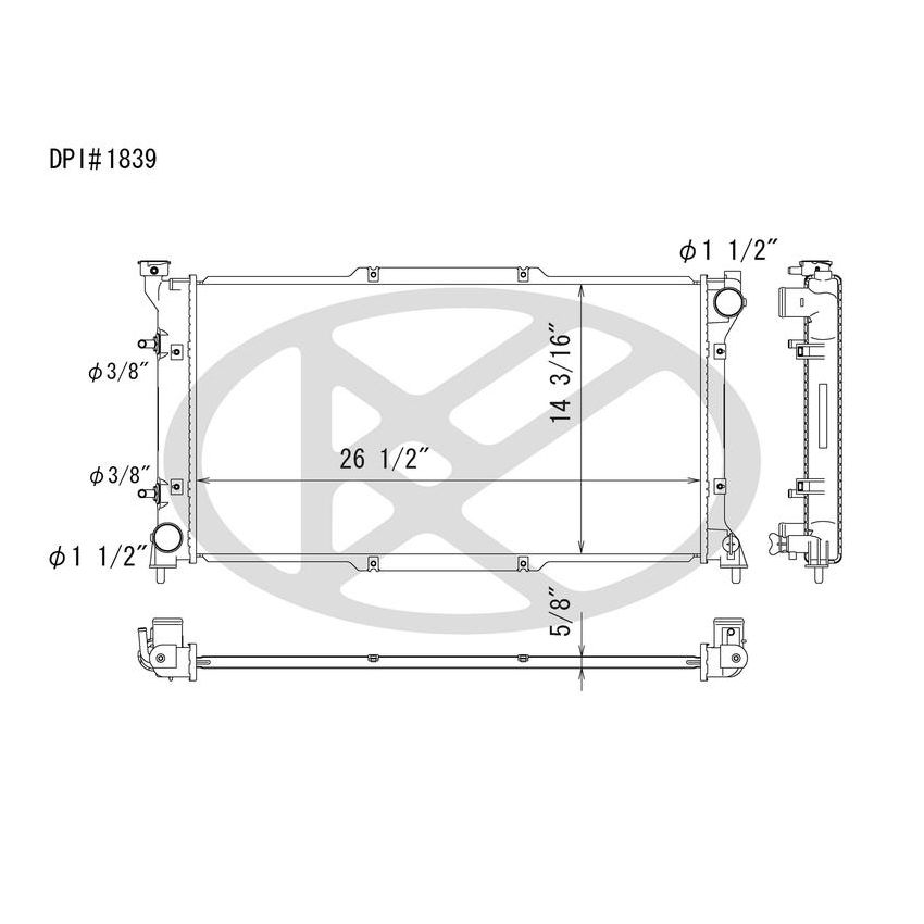 KOYORAD A1839 Koyorad Radiator A1839